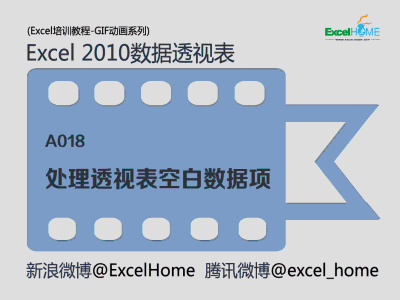 处理Excel数据透视表中的空白数据项