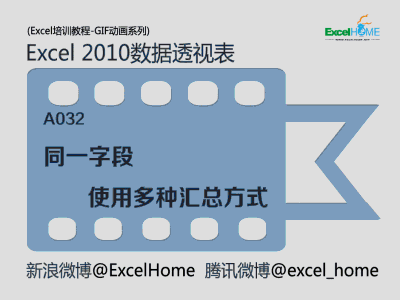 Excel数据透视表同一字段使用多种汇总方式